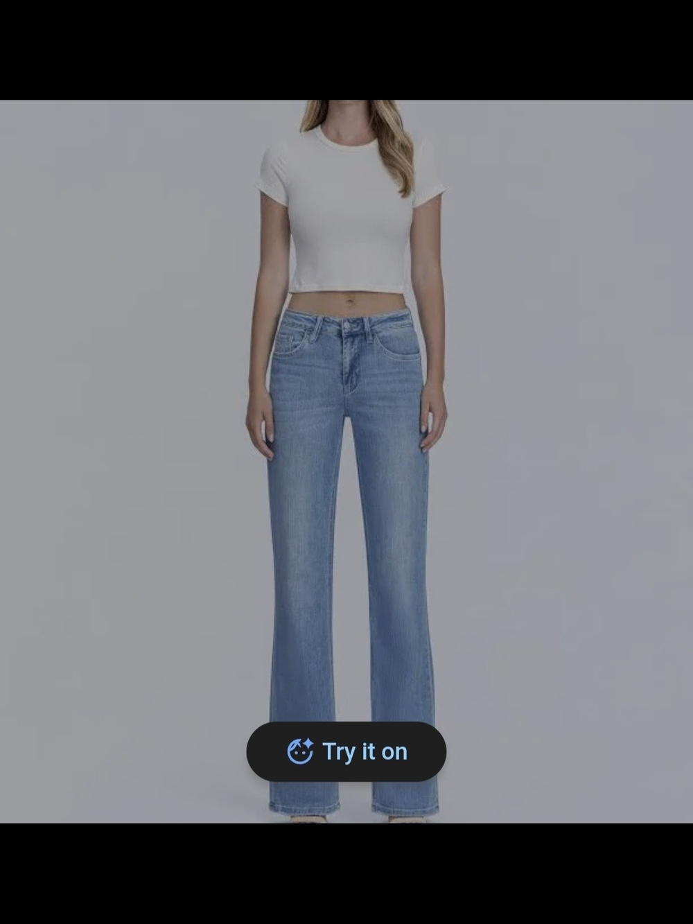 High-Rise Light Blue Flare Jeans for Women